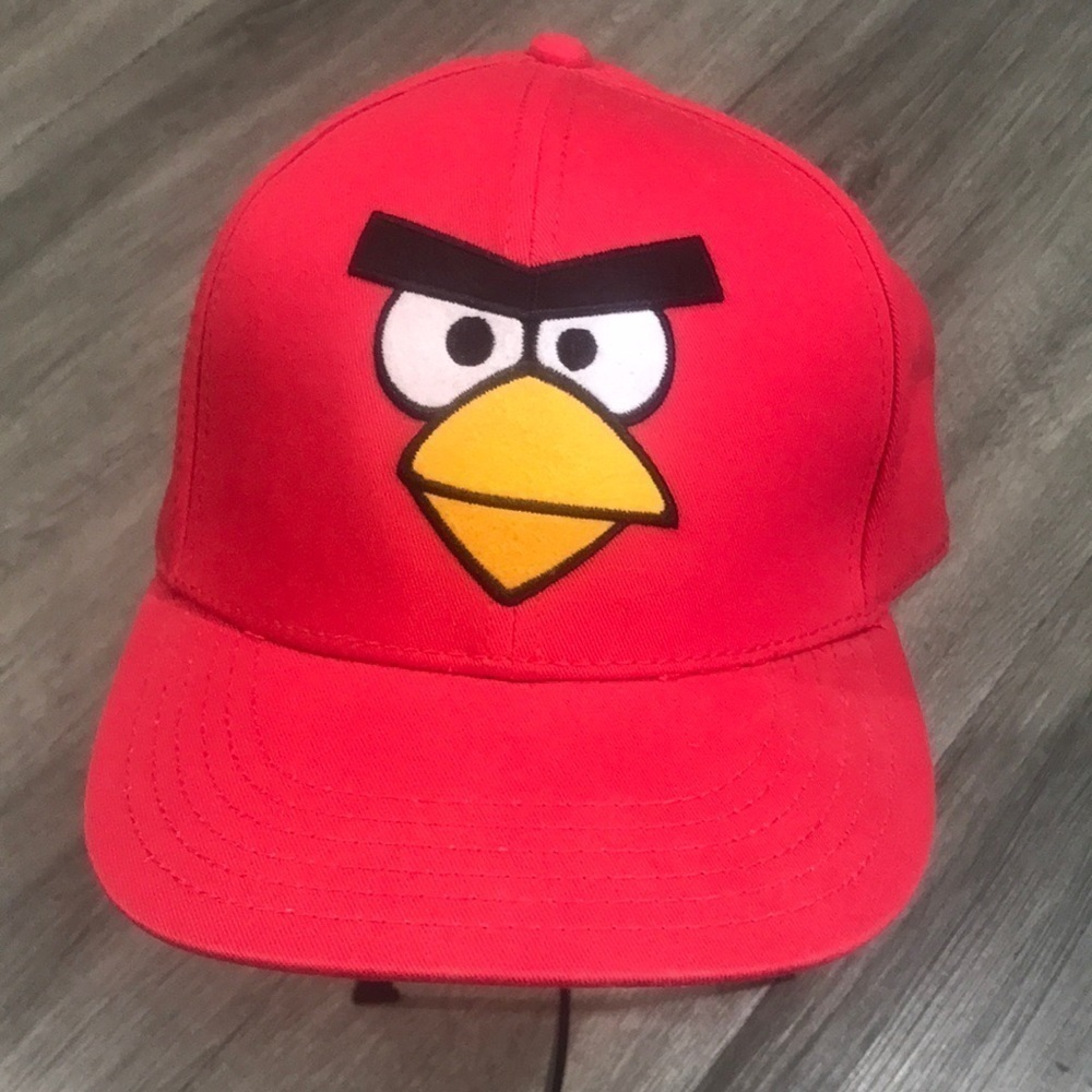 Angry Birds Rovio Entertainment Retro 2005-2013 Red Embroidered Adjustable‎ Cap